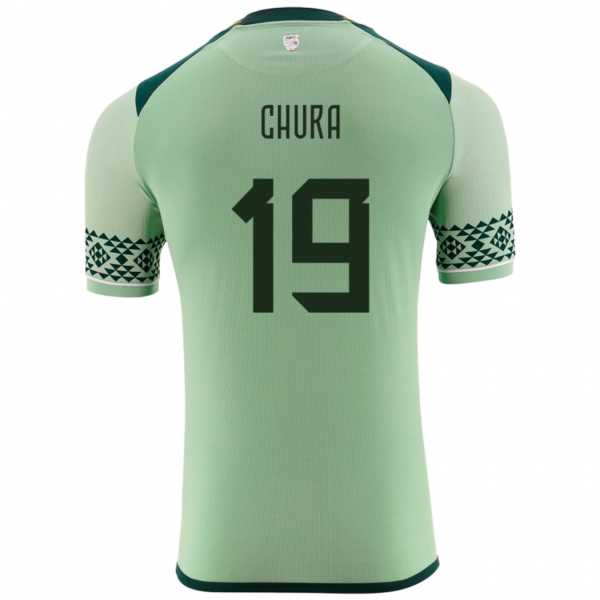 Kinderen Bolivia Jeyson Chura #19 Licht Groen Thuisshirt Thuistenue 24-26 T-Shirt