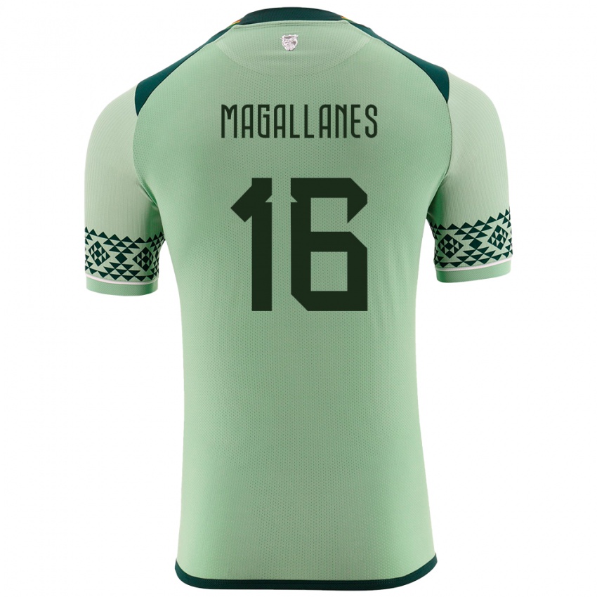 Kinderen Bolivia Juan Magallanes #16 Licht Groen Thuisshirt Thuistenue 24-26 T-Shirt