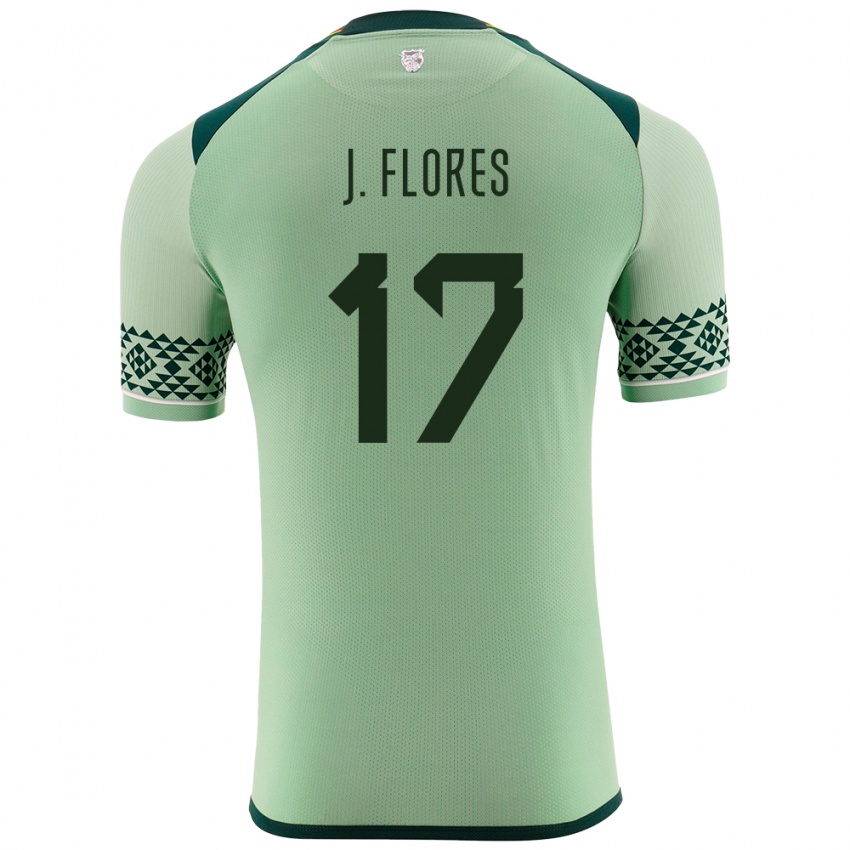 Kinderen Bolivia José Flores #17 Licht Groen Thuisshirt Thuistenue 24-26 T-Shirt
