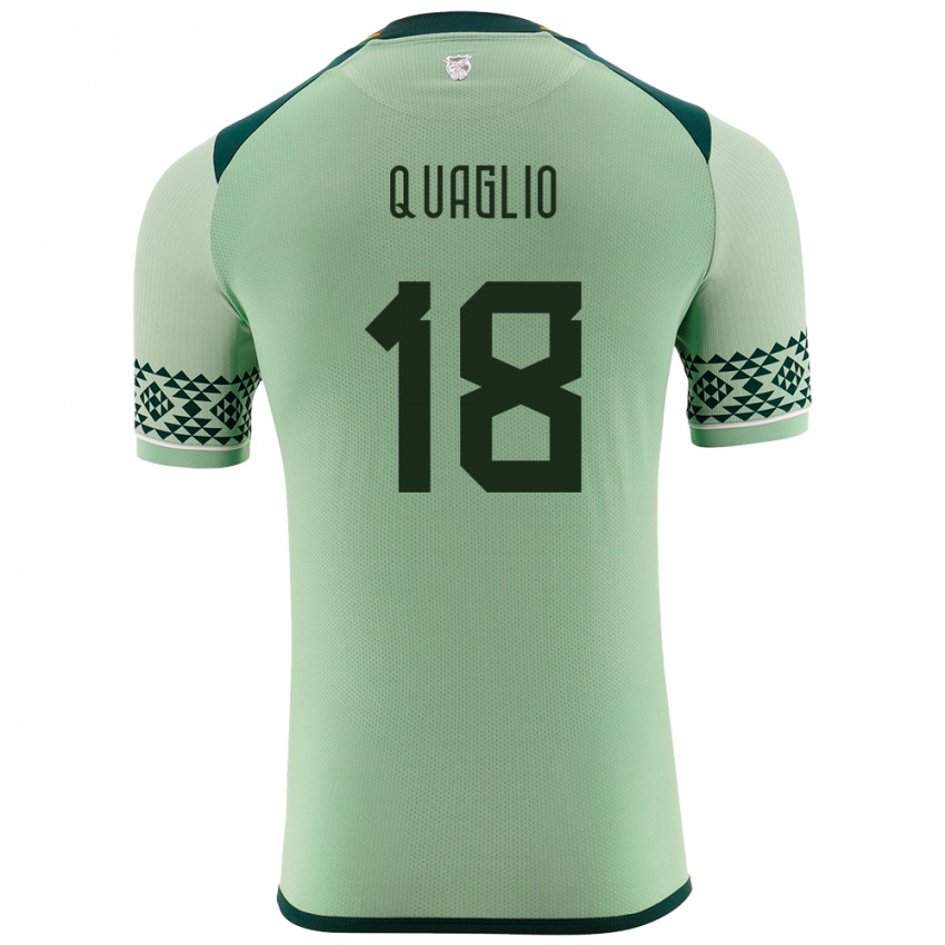 Kinderen Bolivia Fabricio Quaglio #18 Licht Groen Thuisshirt Thuistenue 24-26 T-Shirt