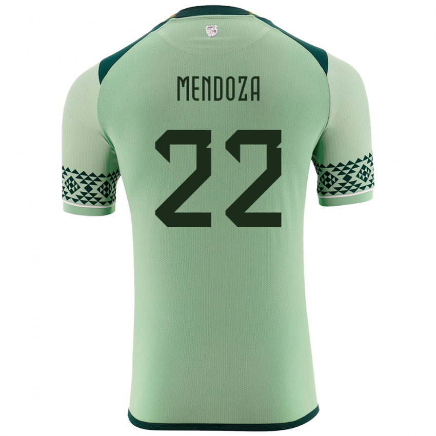 Kinderen Bolivia Gonzalo Mendoza #22 Licht Groen Thuisshirt Thuistenue 24-26 T-Shirt