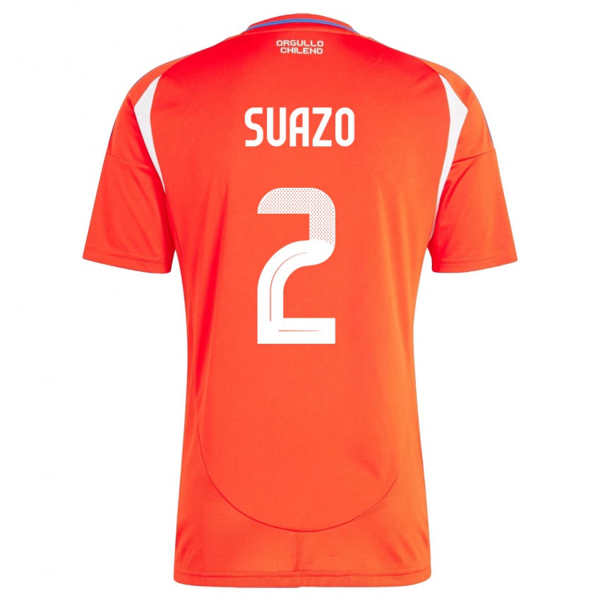 Kinderen Chili Gabriel Suazo #2 Rood Thuisshirt Thuistenue 24-26 T-Shirt