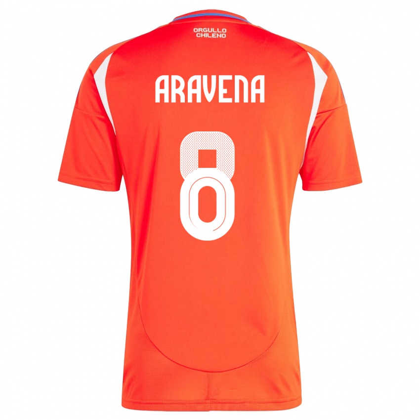 Kinderen Chili Alexander Aravena #8 Rood Thuisshirt Thuistenue 24-26 T-Shirt