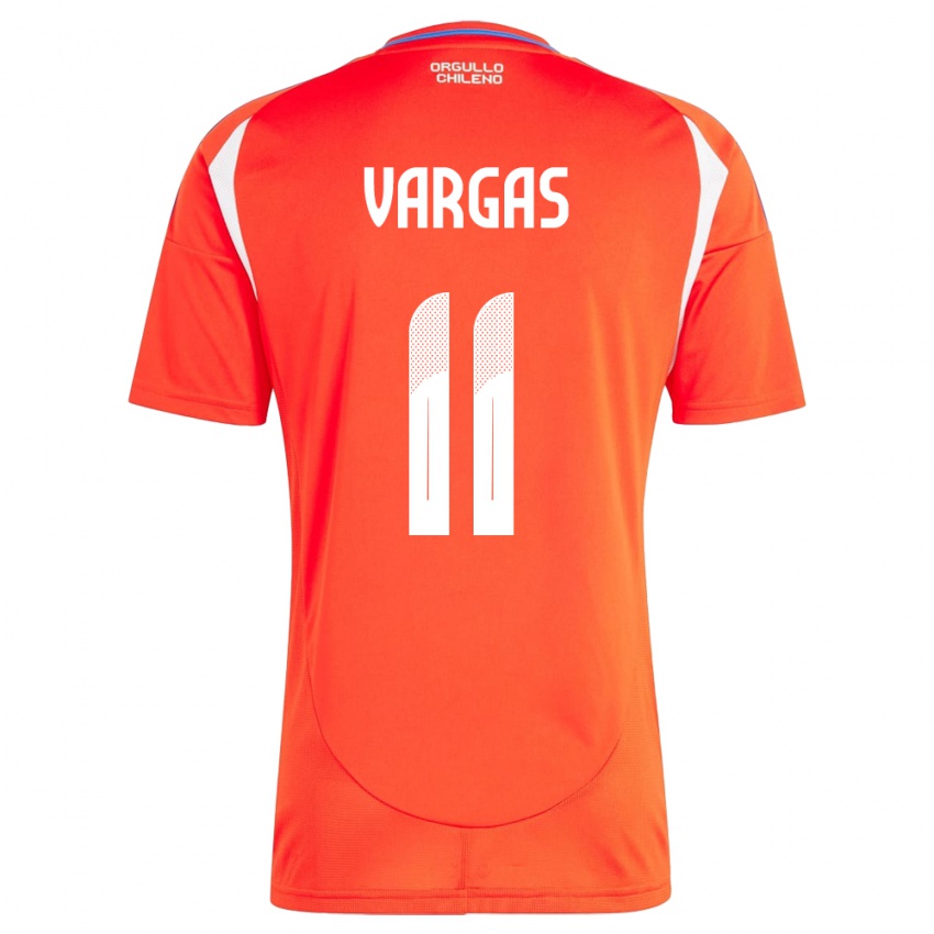 Kinderen Chili Eduardo Vargas #11 Rood Thuisshirt Thuistenue 24-26 T-Shirt