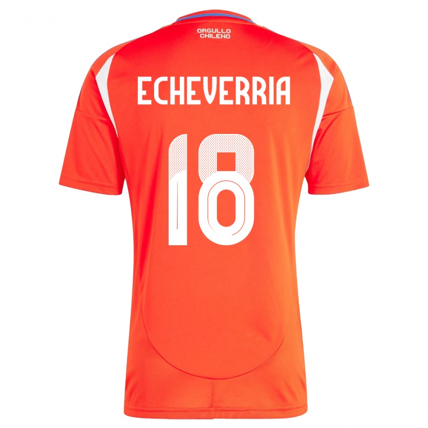 Kinderen Chili Rodrigo Echeverría #18 Rood Thuisshirt Thuistenue 24-26 T-Shirt