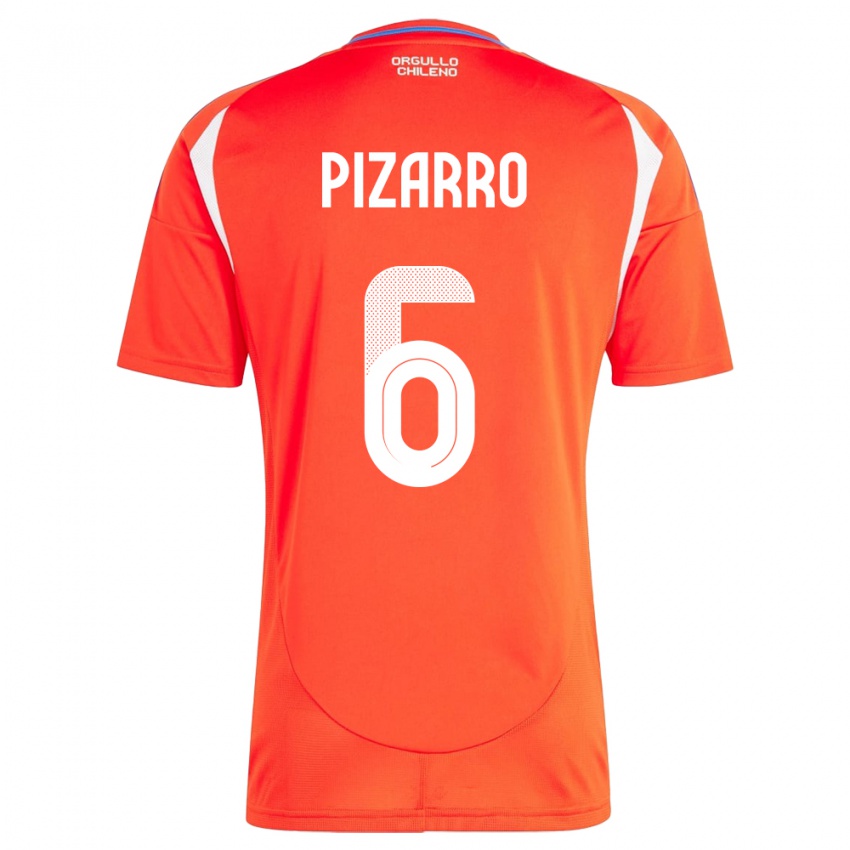 Kinderen Chili Vicente Pizarro #6 Rood Thuisshirt Thuistenue 24-26 T-Shirt