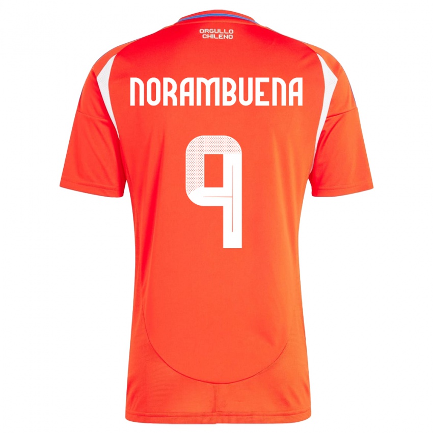 Kinderen Chili Gabriel Norambuena #9 Rood Thuisshirt Thuistenue 24-26 T-Shirt