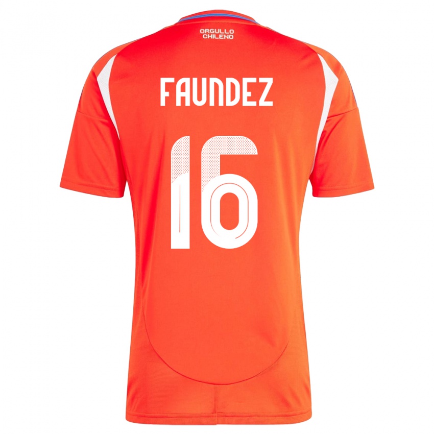 Kinderen Chili Felipe Faúndez #16 Rood Thuisshirt Thuistenue 24-26 T-Shirt