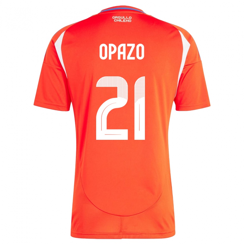 Kinderen Chili Diego Opazo #21 Rood Thuisshirt Thuistenue 24-26 T-Shirt