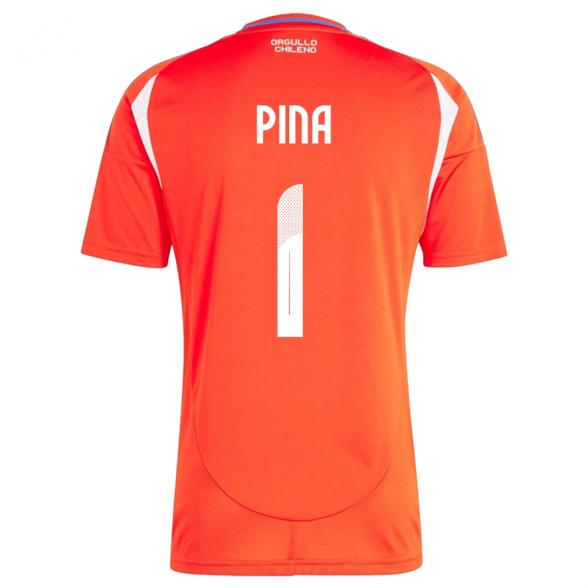 Kinderen Chili Cristóbal Piña #1 Rood Thuisshirt Thuistenue 24-26 T-Shirt