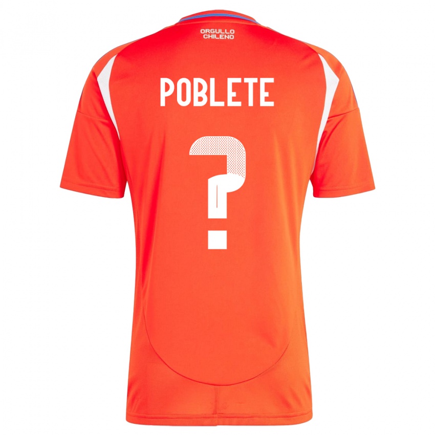 Kinderen Chili José Poblete #0 Rood Thuisshirt Thuistenue 24-26 T-Shirt