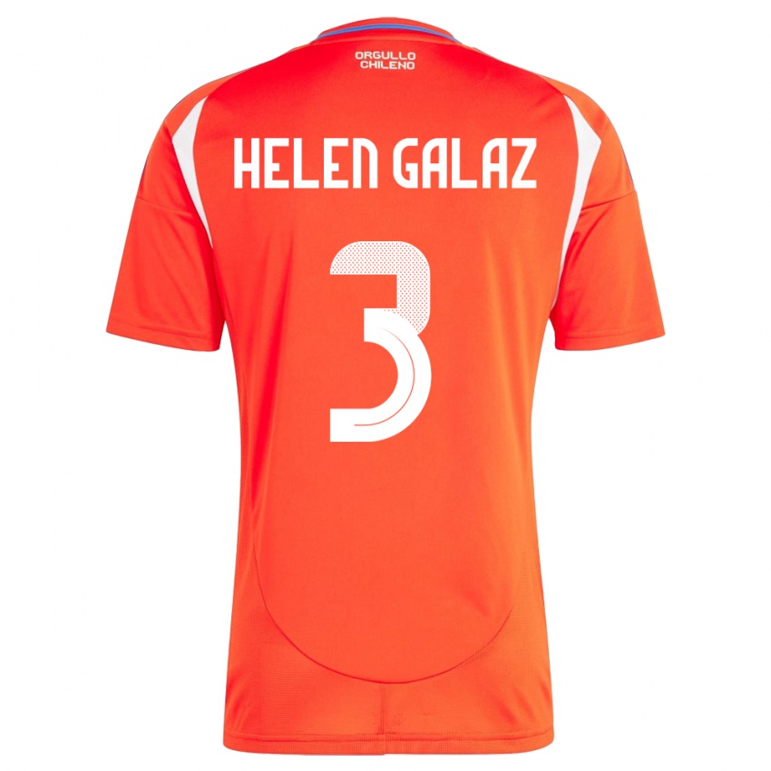 Kinderen Chili Su Helen Galaz #3 Rood Thuisshirt Thuistenue 24-26 T-Shirt