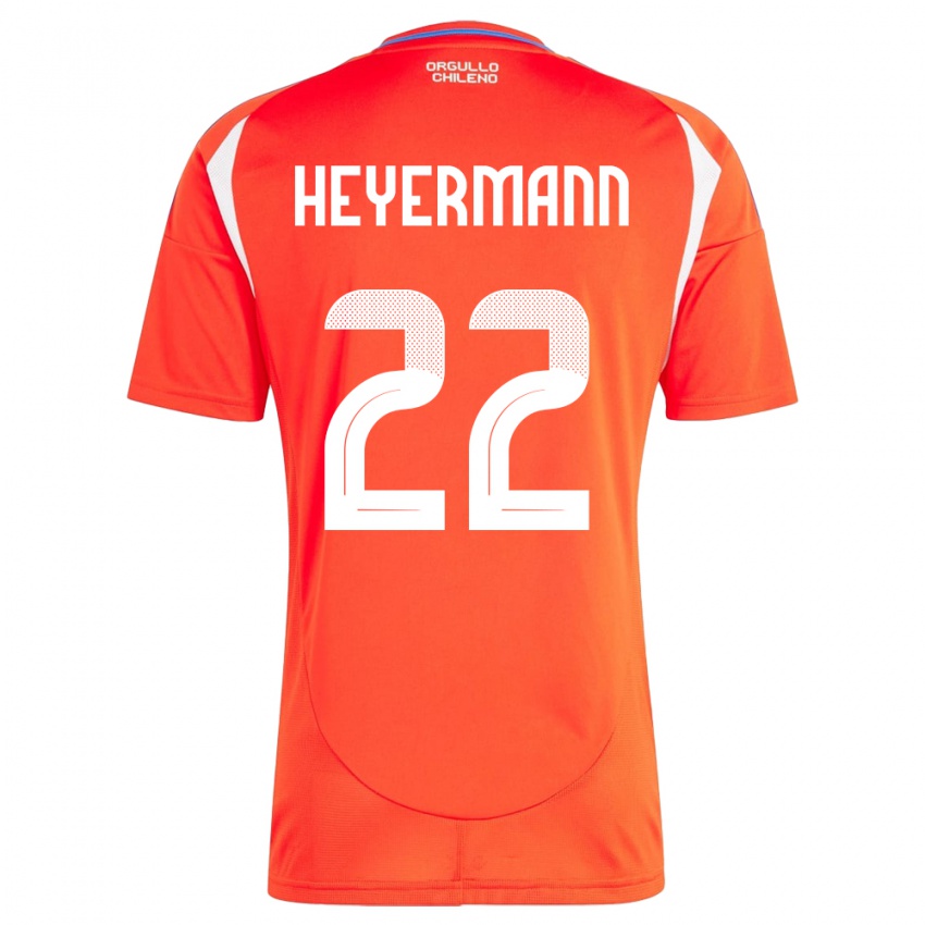 Kinderen Chili Agustina Heyermann #22 Rood Thuisshirt Thuistenue 24-26 T-Shirt