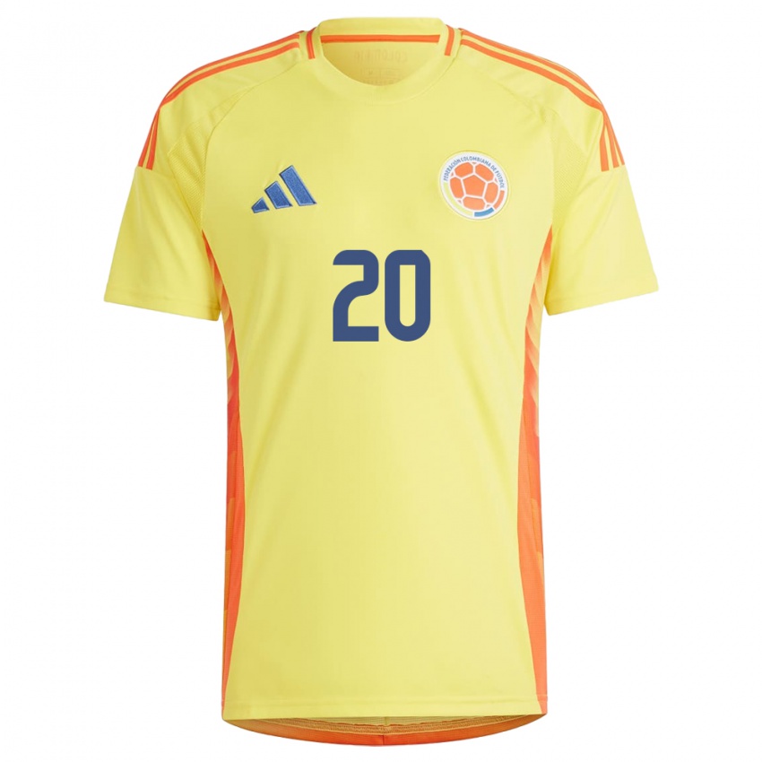 Kinderen Colombia Mónica Ramos #20 Geel Thuisshirt Thuistenue 24-26 T-Shirt