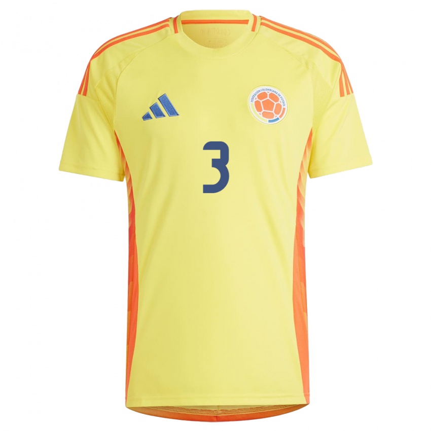 Kinderen Colombia Ángela Clavijo #3 Geel Thuisshirt Thuistenue 24-26 T-Shirt