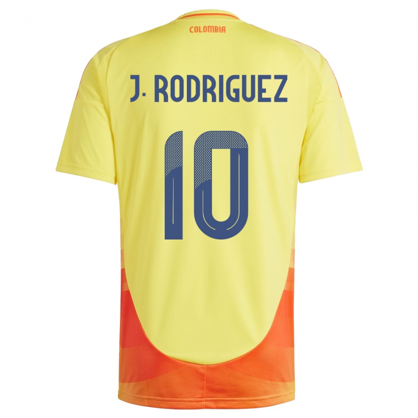 Kinderen Colombia James Rodríguez #10 Geel Thuisshirt Thuistenue 24-26 T-Shirt