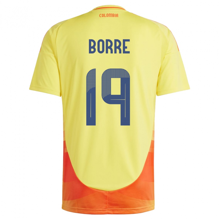 Kinderen Colombia Rafael Borré #19 Geel Thuisshirt Thuistenue 24-26 T-Shirt