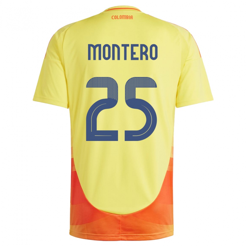 Kinderen Colombia Álvaro Montero #25 Geel Thuisshirt Thuistenue 24-26 T-Shirt