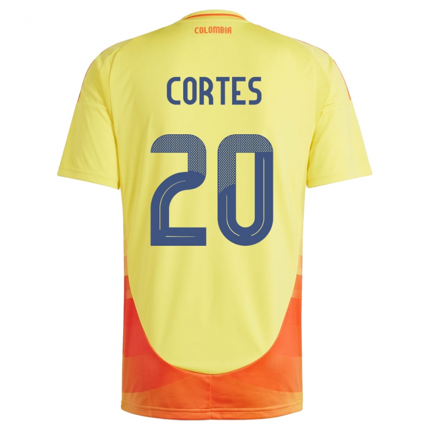 Kinderen Colombia Óscar Cortés #20 Geel Thuisshirt Thuistenue 24-26 T-Shirt