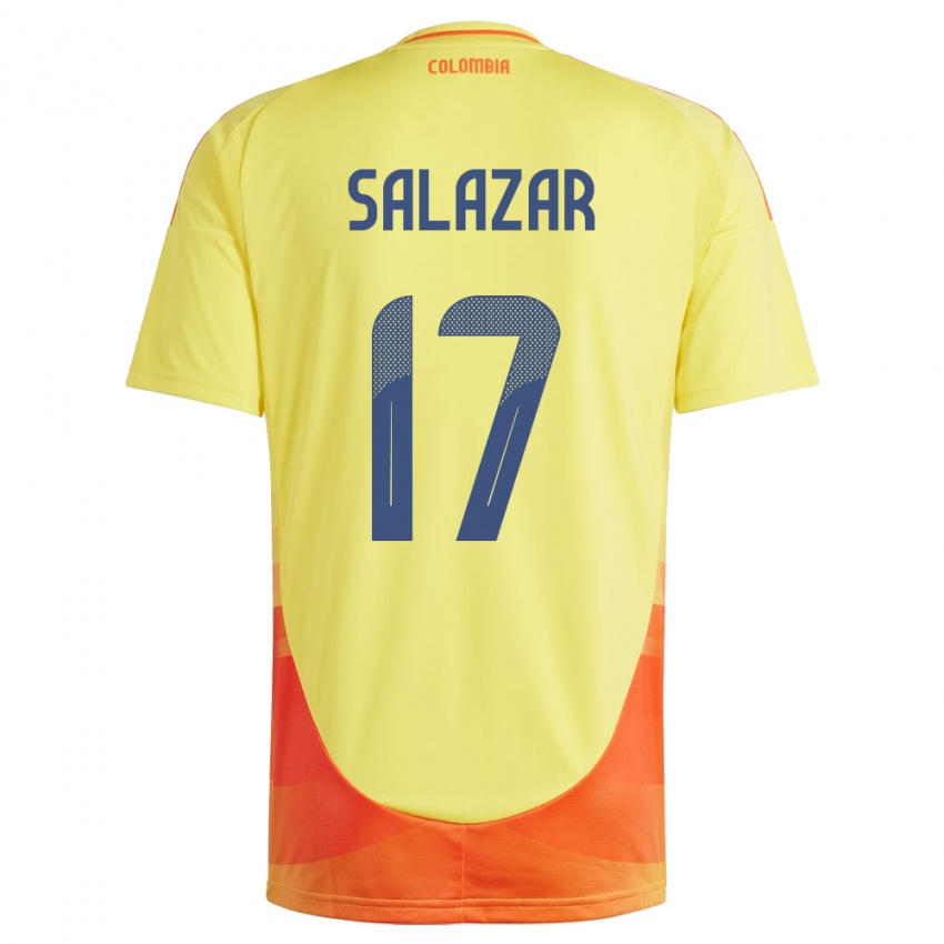 Kinderen Colombia Andrés Salazar #17 Geel Thuisshirt Thuistenue 24-26 T-Shirt