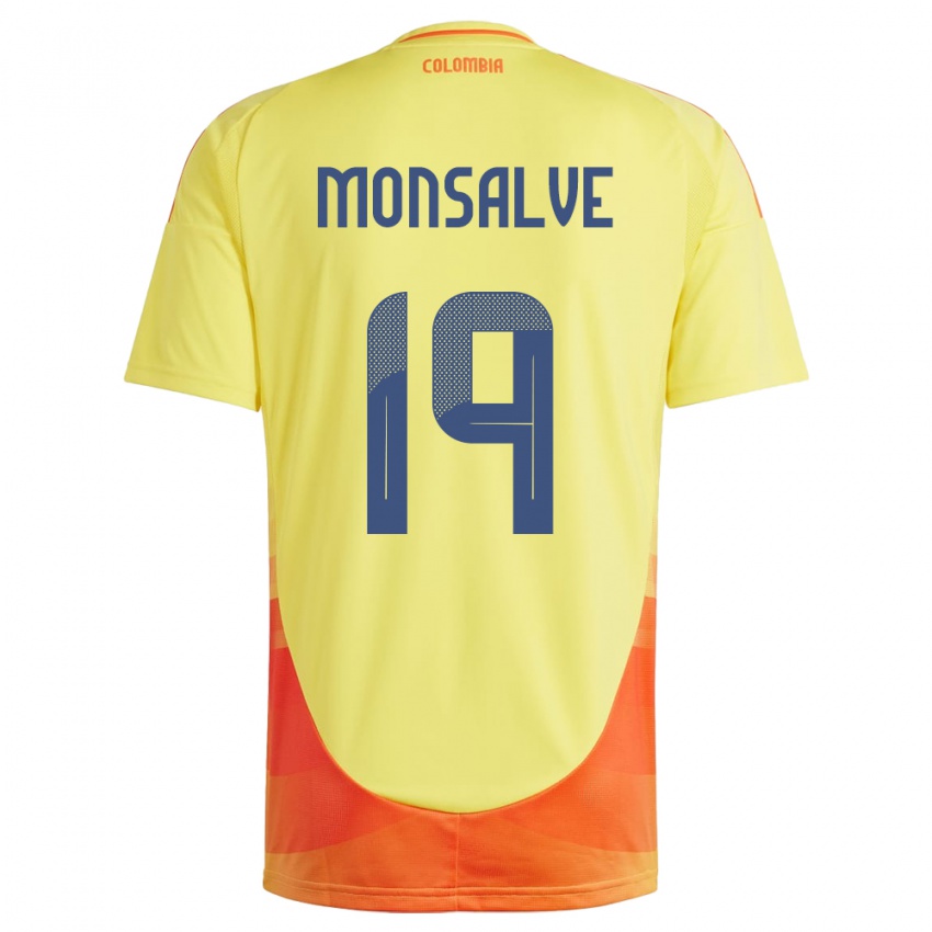 Kinderen Colombia Miguel Monsalve #19 Geel Thuisshirt Thuistenue 24-26 T-Shirt