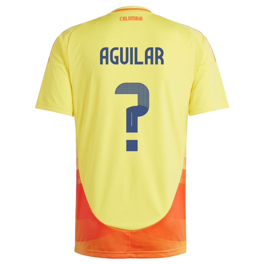 Kinderen Colombia Alejandro Aguilar #0 Geel Thuisshirt Thuistenue 24-26 T-Shirt