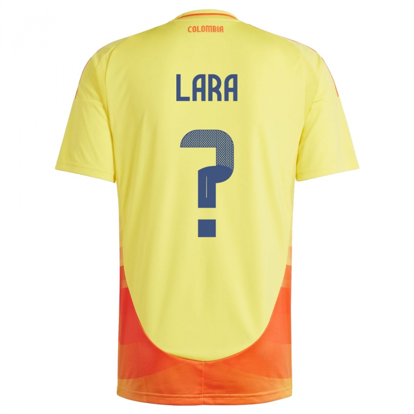 Kinderen Colombia Nicolás Lara #0 Geel Thuisshirt Thuistenue 24-26 T-Shirt