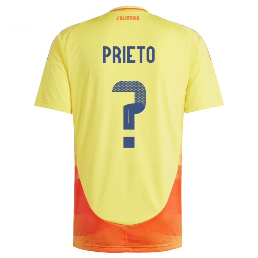 Kinderen Colombia Dylan Prieto #0 Geel Thuisshirt Thuistenue 24-26 T-Shirt