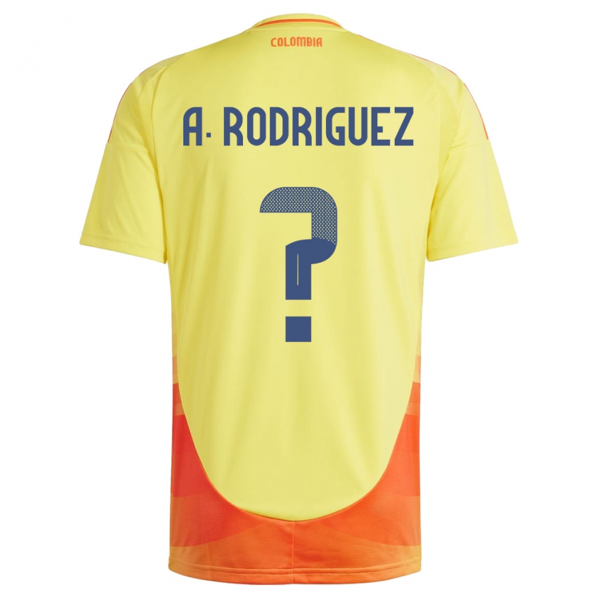 Kinderen Colombia Andrés Rodríguez #0 Geel Thuisshirt Thuistenue 24-26 T-Shirt