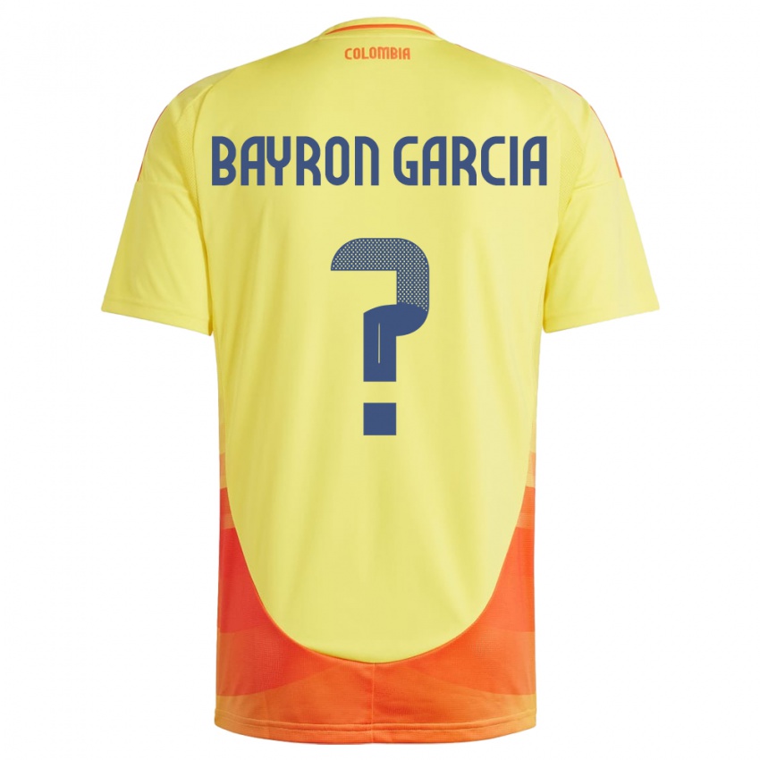 Kinderen Colombia Bayron García #0 Geel Thuisshirt Thuistenue 24-26 T-Shirt