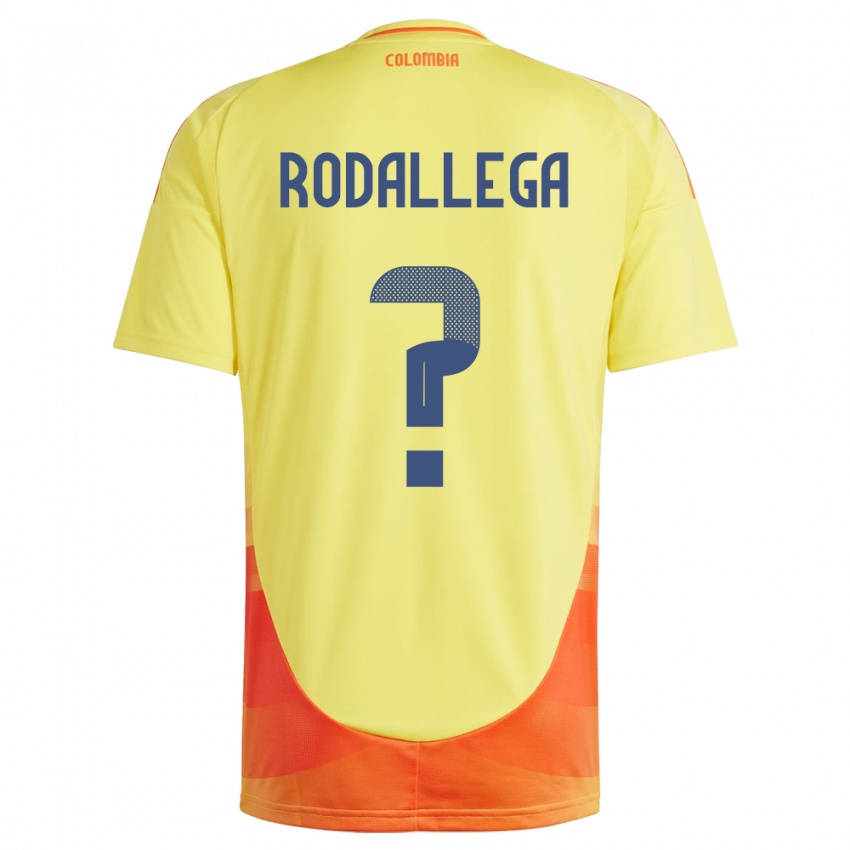 Kinderen Colombia Johan Rodallega #0 Geel Thuisshirt Thuistenue 24-26 T-Shirt