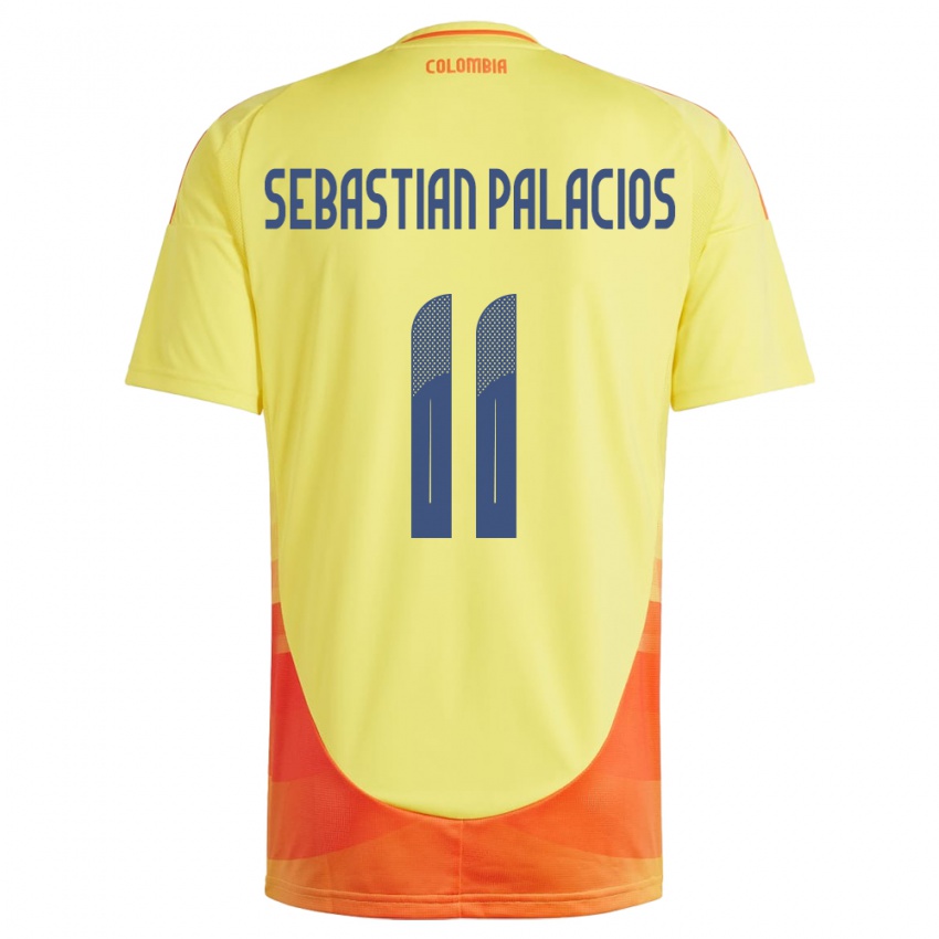 Kinderen Colombia Juan Sebastián Palacios #11 Geel Thuisshirt Thuistenue 24-26 T-Shirt