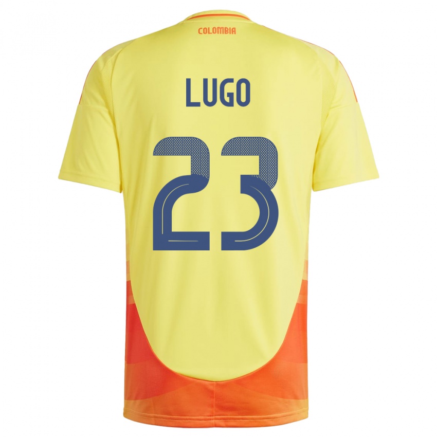 Kinderen Colombia Michelle Lugo #23 Geel Thuisshirt Thuistenue 24-26 T-Shirt