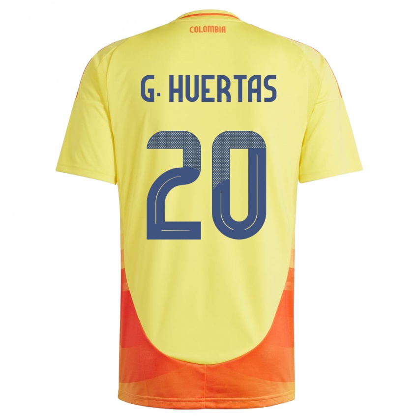 Kinderen Colombia Gabriela Huertas #20 Geel Thuisshirt Thuistenue 24-26 T-Shirt