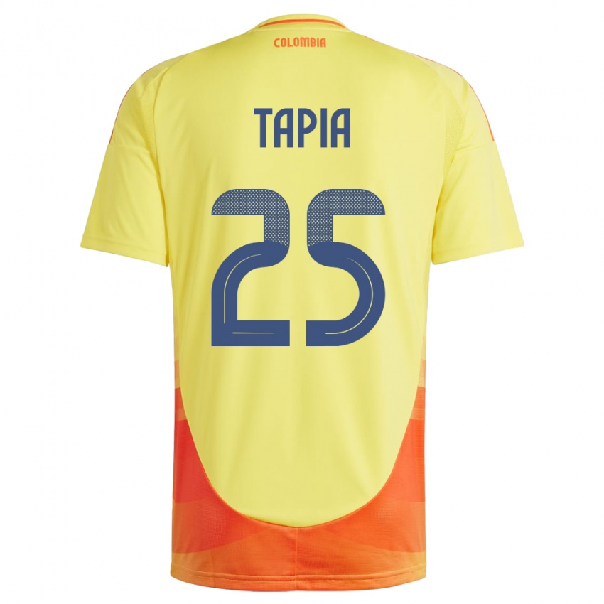 Kinderen Colombia Katherine Tapia #25 Geel Thuisshirt Thuistenue 24-26 T-Shirt