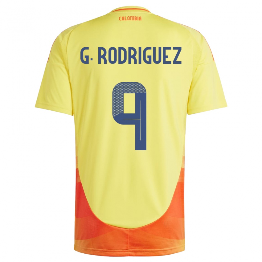 Kinderen Colombia Gabriela Rodríguez #9 Geel Thuisshirt Thuistenue 24-26 T-Shirt