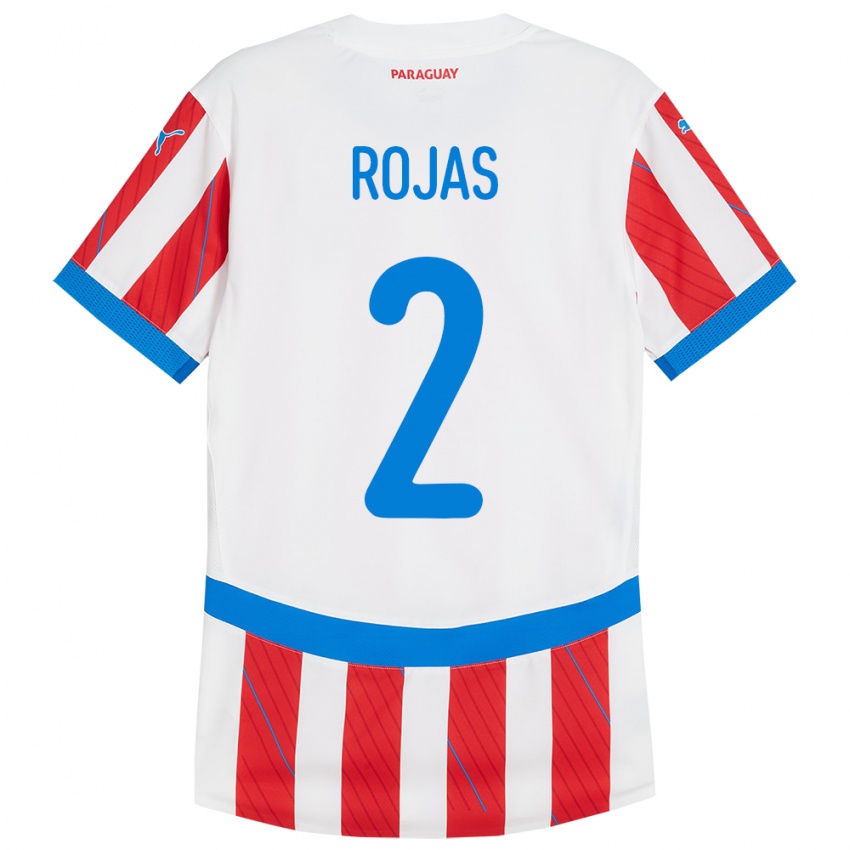 Kinderen Paraguay Robert Rojas #2 Wit Rood Thuisshirt Thuistenue 24-26 T-Shirt