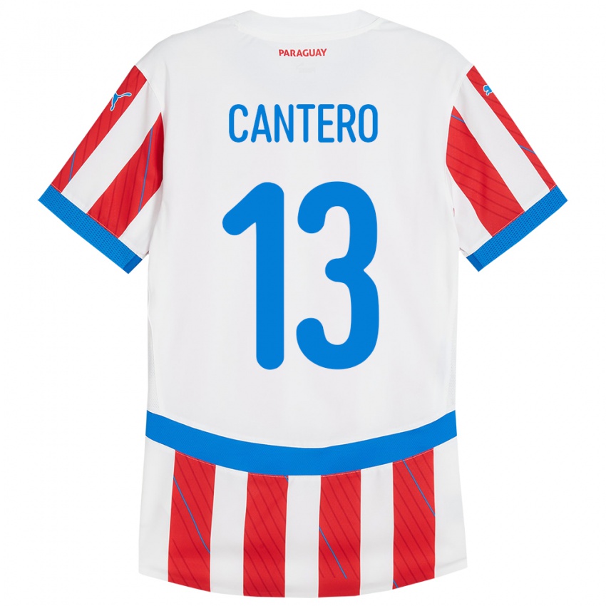 Kinderen Paraguay Alexis Cantero #13 Wit Rood Thuisshirt Thuistenue 24-26 T-Shirt