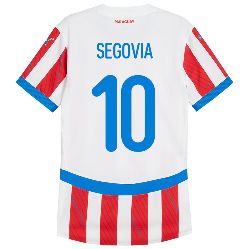 Kinderen Paraguay Matías Segovia #10 Wit Rood Thuisshirt Thuistenue 24-26 T-Shirt