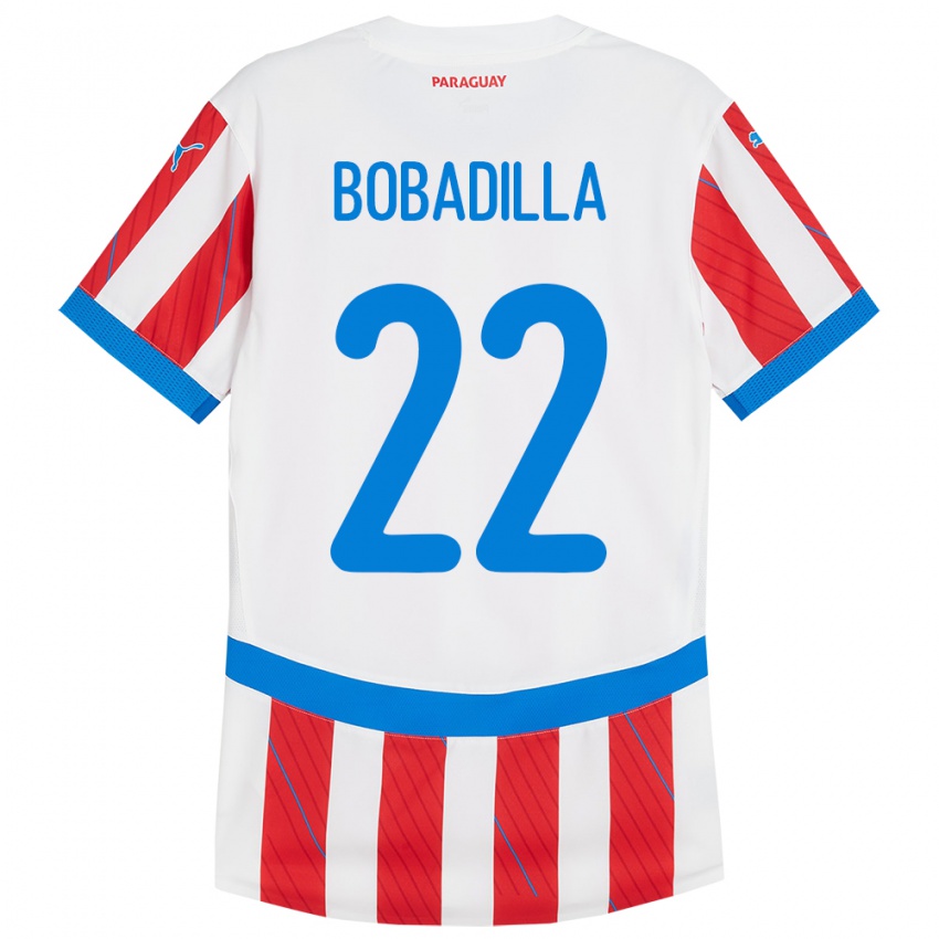 Kinderen Paraguay Dylan Bobadilla #22 Wit Rood Thuisshirt Thuistenue 24-26 T-Shirt