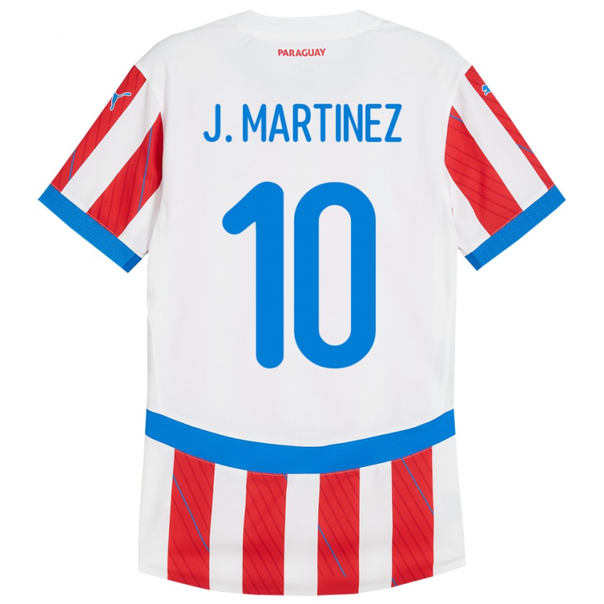 Kinderen Paraguay Jessica Martínez #10 Wit Rood Thuisshirt Thuistenue 24-26 T-Shirt