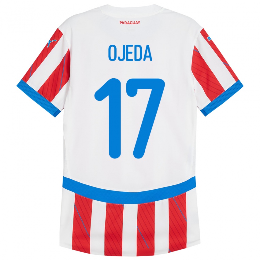 Kinderen Paraguay Deisy Ojeda #17 Wit Rood Thuisshirt Thuistenue 24-26 T-Shirt