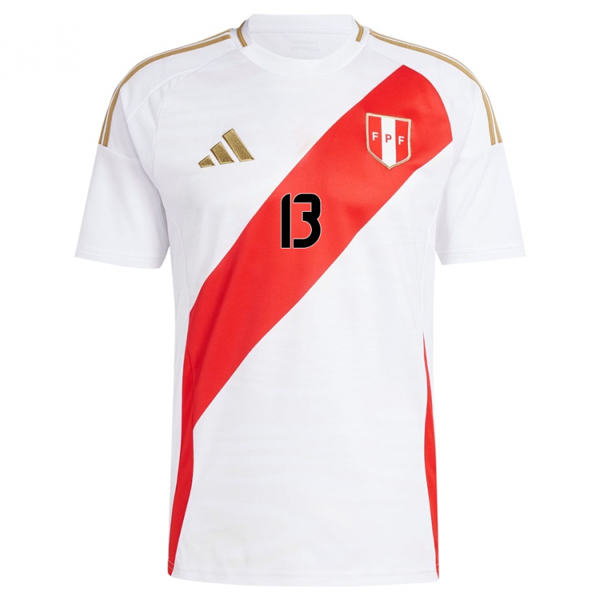 Kinderen Peru Alison Buitrón #13 Wit Thuisshirt Thuistenue 24-26 T-Shirt