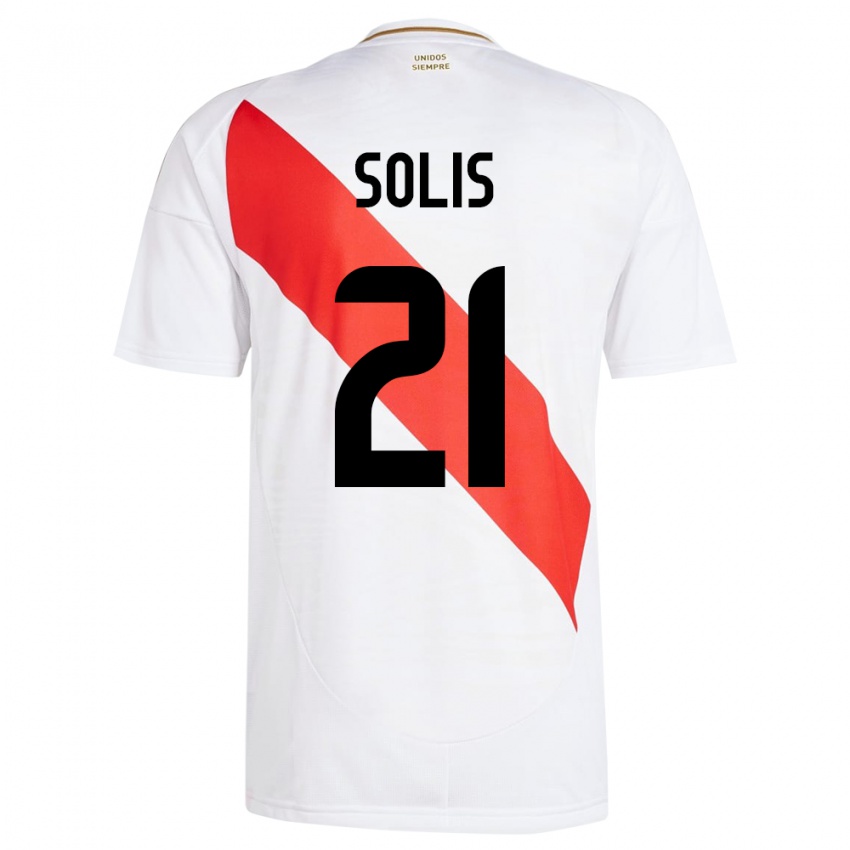 Kinderen Peru Renato Solís #21 Wit Thuisshirt Thuistenue 24-26 T-Shirt