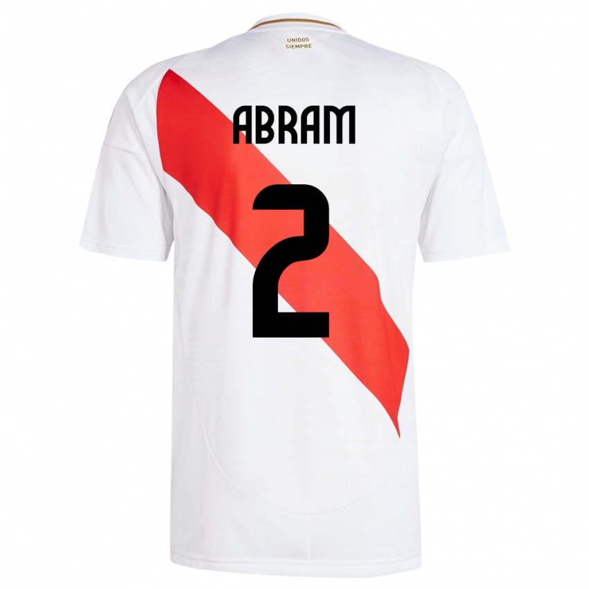 Kinderen Peru Luis Abram #2 Wit Thuisshirt Thuistenue 24-26 T-Shirt