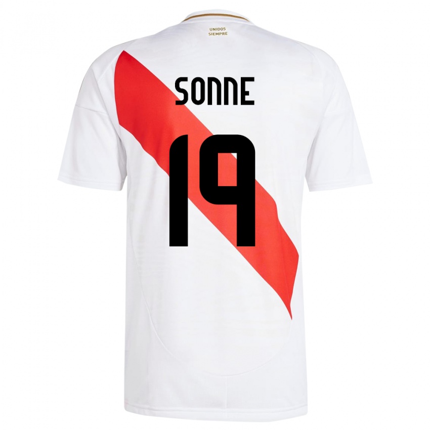 Kinderen Peru Oliver Sonne #19 Wit Thuisshirt Thuistenue 24-26 T-Shirt