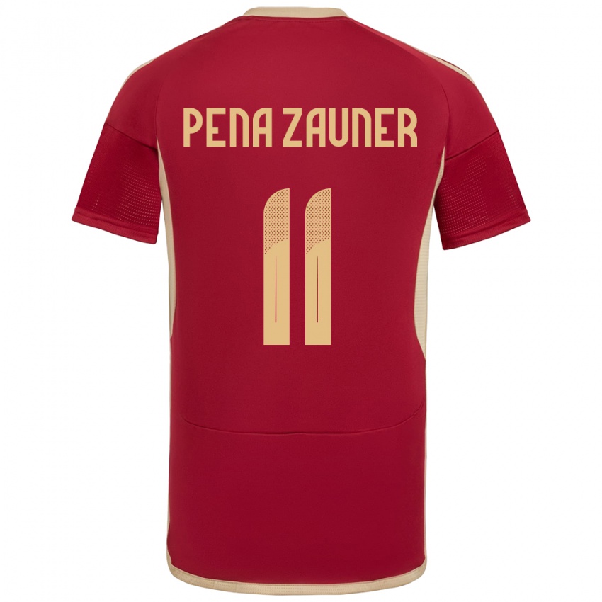 Kinderen Venezuela Enrique Peña Zauner #11 Bourgondië Thuisshirt Thuistenue 24-26 T-Shirt