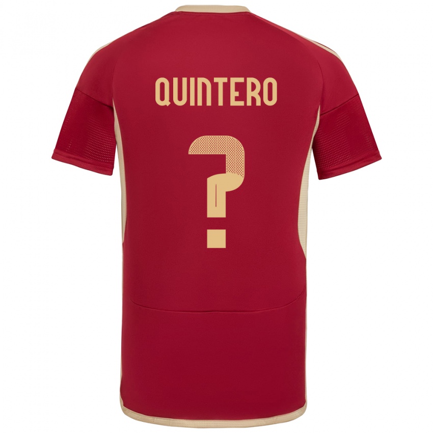 Kinderen Venezuela Teo Quintero #0 Bourgondië Thuisshirt Thuistenue 24-26 T-Shirt