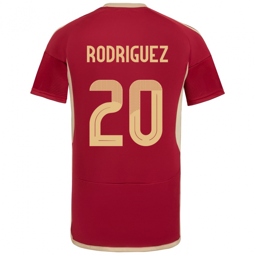 Kinderen Venezuela Dayana Rodríguez #20 Bourgondië Thuisshirt Thuistenue 24-26 T-Shirt