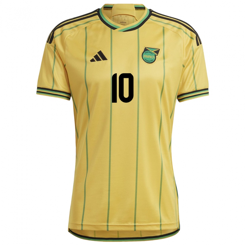 Kinderen Jamaica Jody Brown #10 Geel Thuisshirt Thuistenue 24-26 T-Shirt